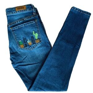 Hellahectik Cactus Embroidered Jeans
